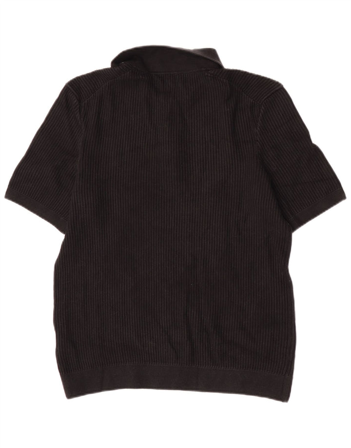 Cos Polo Regular Para Hombre Pequeño Algodón Negro