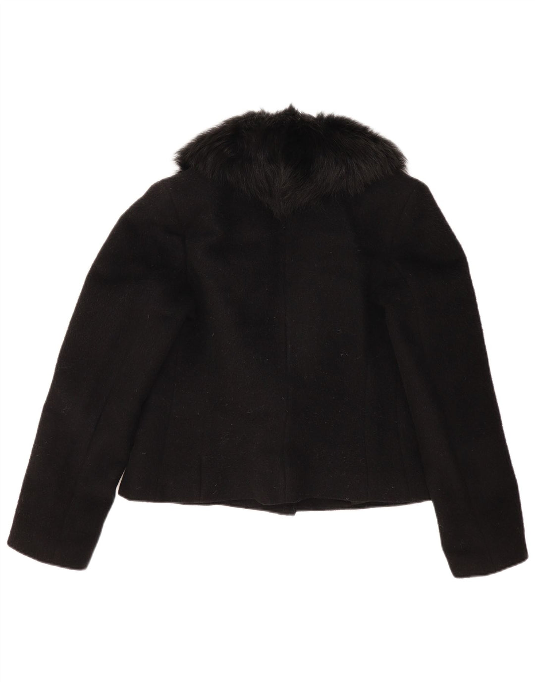 Vintage mujer 1 botón Blazer chaqueta Reino Unido 14 medio negro