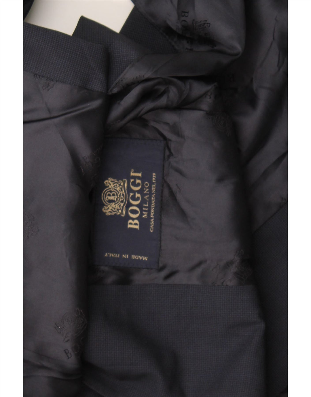 Boggi Chaqueta tipo blazer de 3 botones para hombre UK 36 Small Azul marino