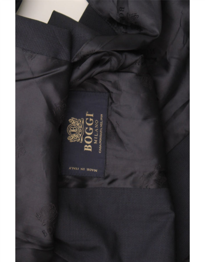 Boggi Chaqueta tipo blazer de 3 botones para hombre UK 36 Small Azul marino