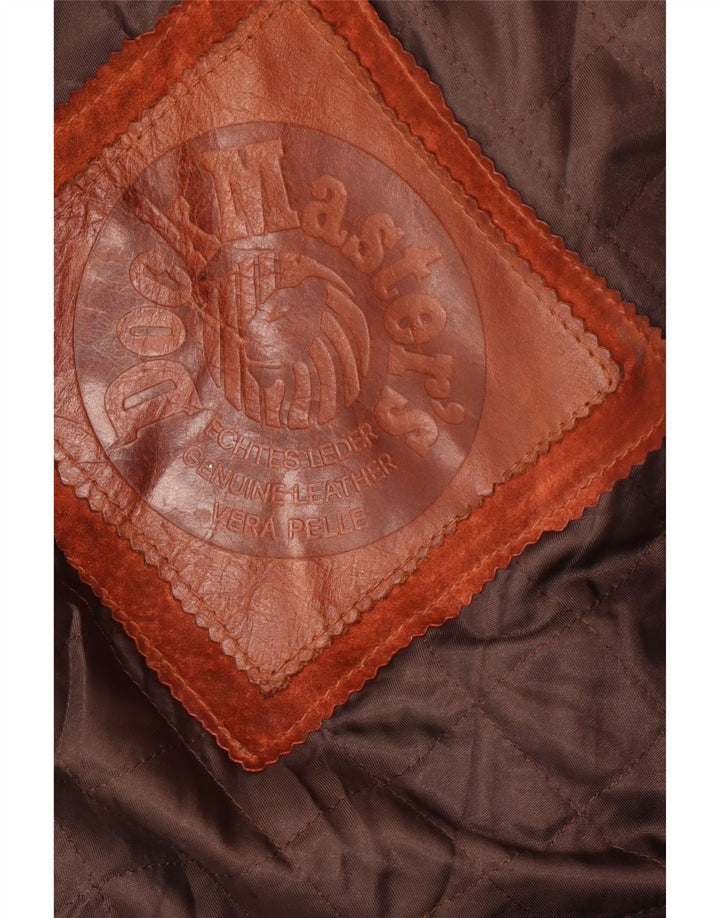 Vintage chaqueta de cuero para hombre Reino Unido 40 cuero marrón grande