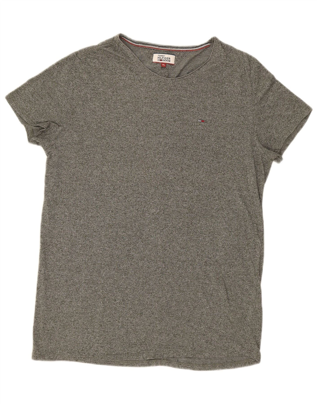 TOMMY HILFIGER Mens T-Shirt Top XL Grey Flecked