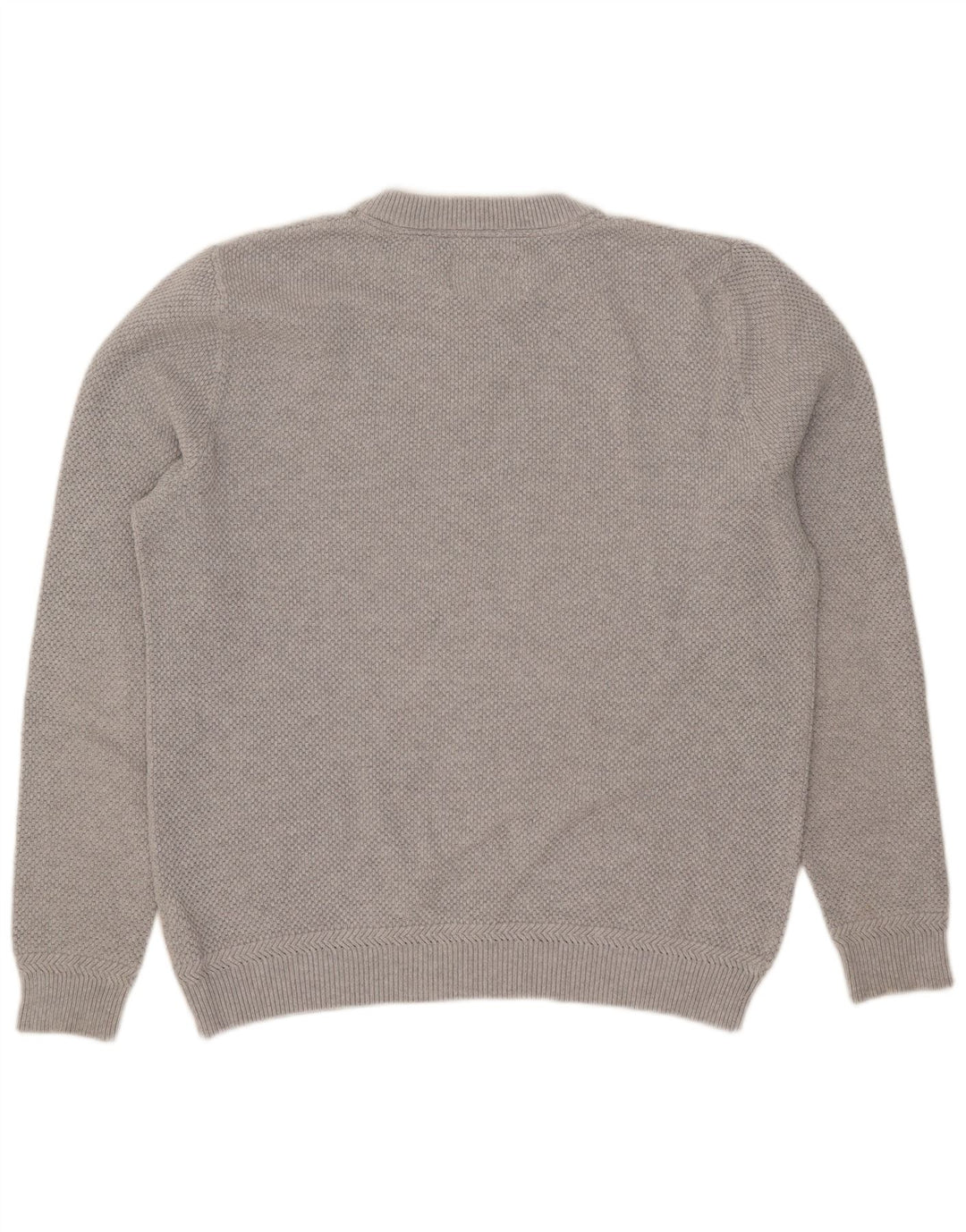 Jack Wills Jersey de cuello redondo para hombre, talla grande, algodón gris