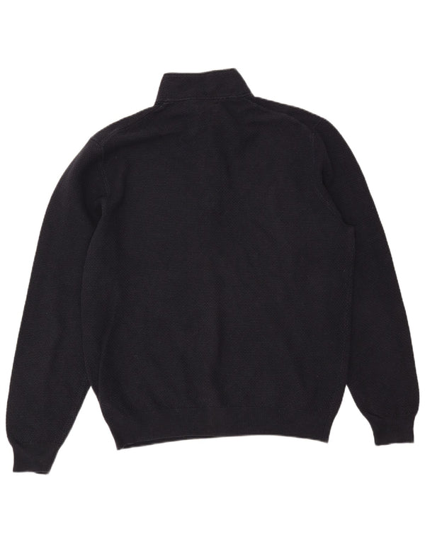 MASSIMO DUTTI Jersey Hombre con Cremallera y Cuello 2XL Azul Marino Algodón