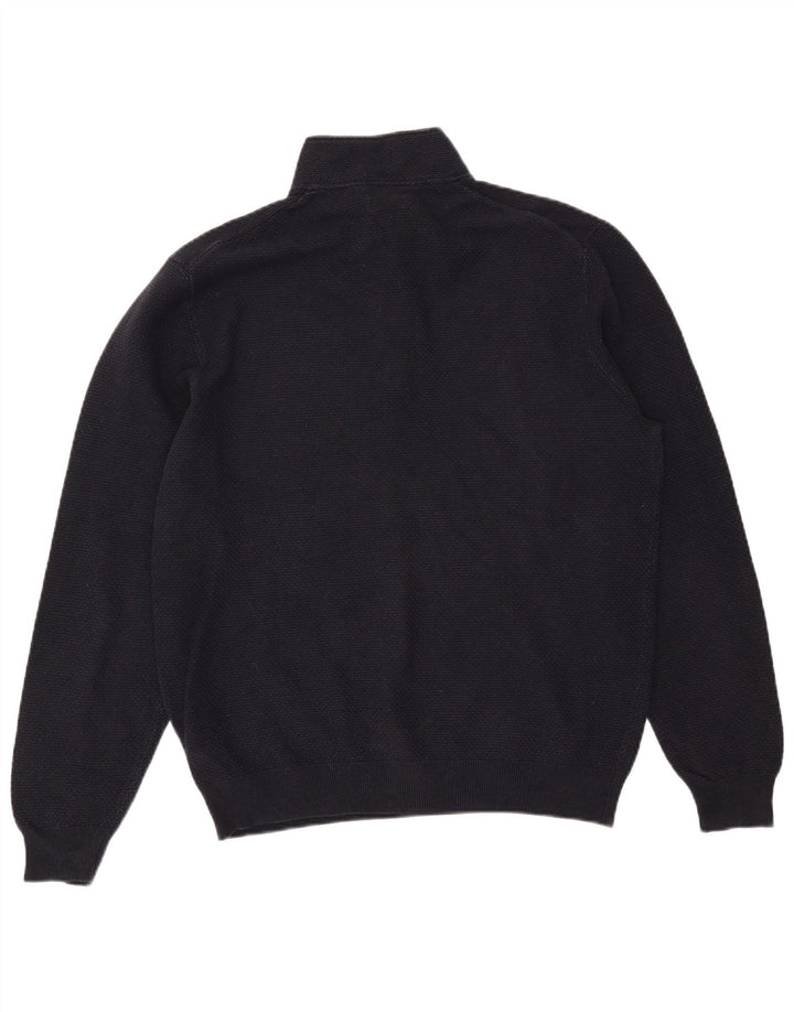 MASSIMO DUTTI Jersey Hombre con Cremallera y Cuello 2XL Azul Marino Algodón