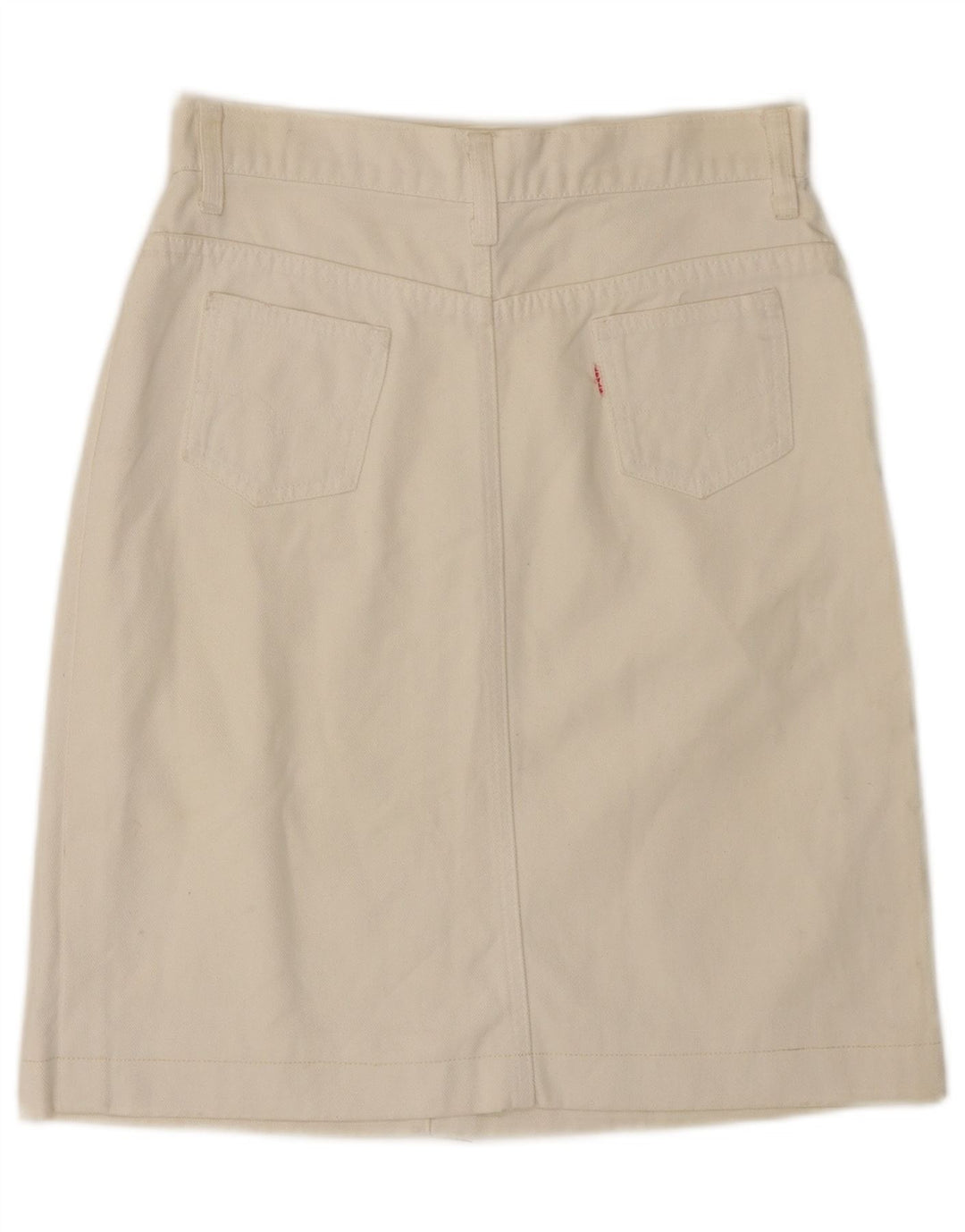 LEVI'S Falda Vaquera Mujer W26 Pequeña Blanco Roto