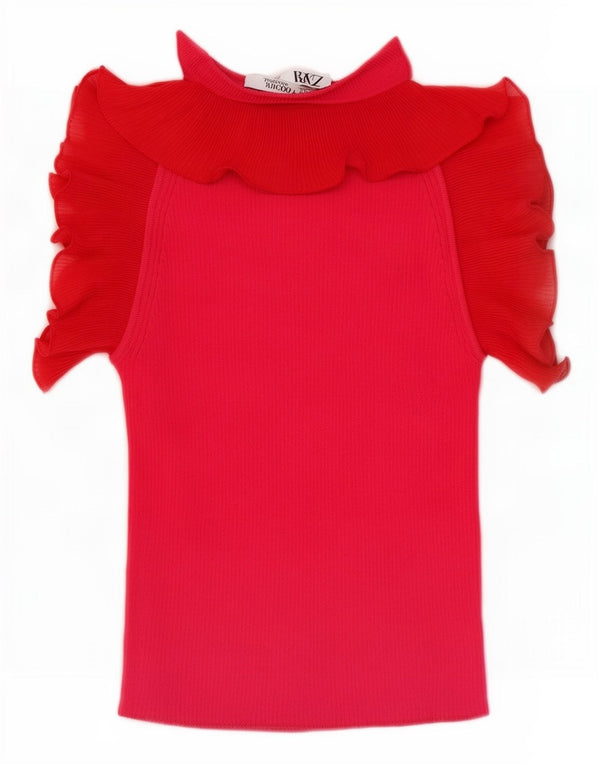 Zara Blusa Corta con Hombros Descubiertos para Mujer UK 8 Small Viscosa Rosa