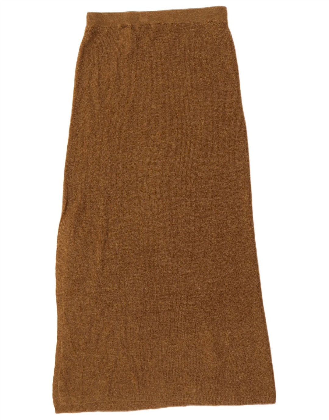 Zara Mujer Falda Maxi De Punto Pequeña W26 Poliamida Marrón