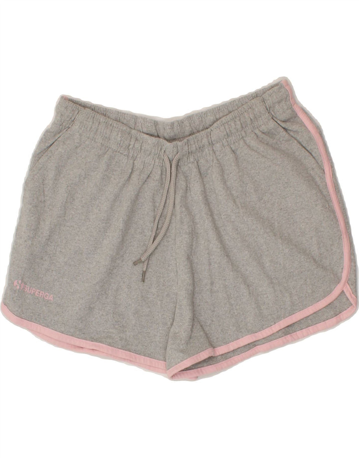 SUPERGA Womens Sport Shorts UK 10 Small  Grey Cotton Vintage Superga and Second-Hand Superga from Messina Hembry 