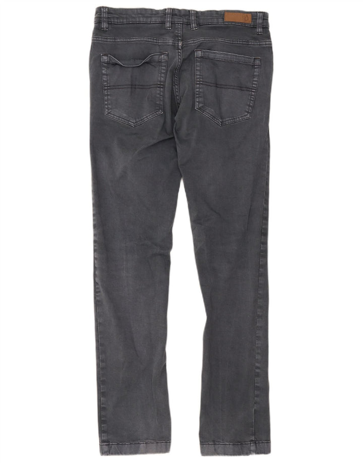 DACK'S Pantalones casuales rectos de ajuste regular para hombre IT 46 Small W31 L30 Gris
