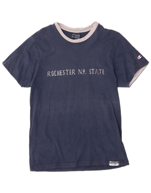 CHAMPION Camiseta gráfica NY Rochester para hombre Top mediano algodón azul marino