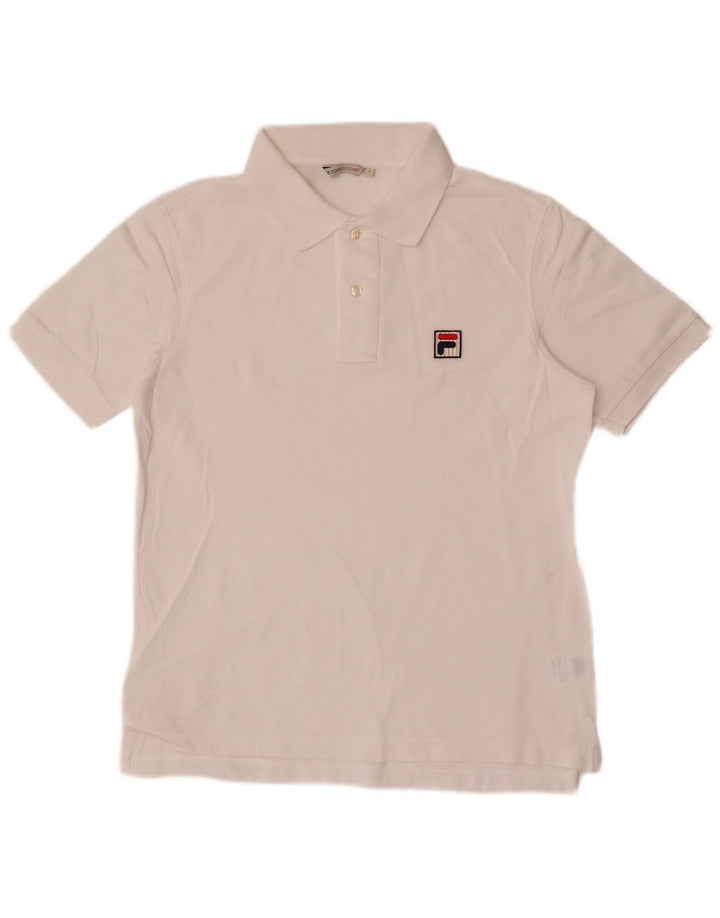 Polo Fila Hombre Pequeño Algodón Blanco