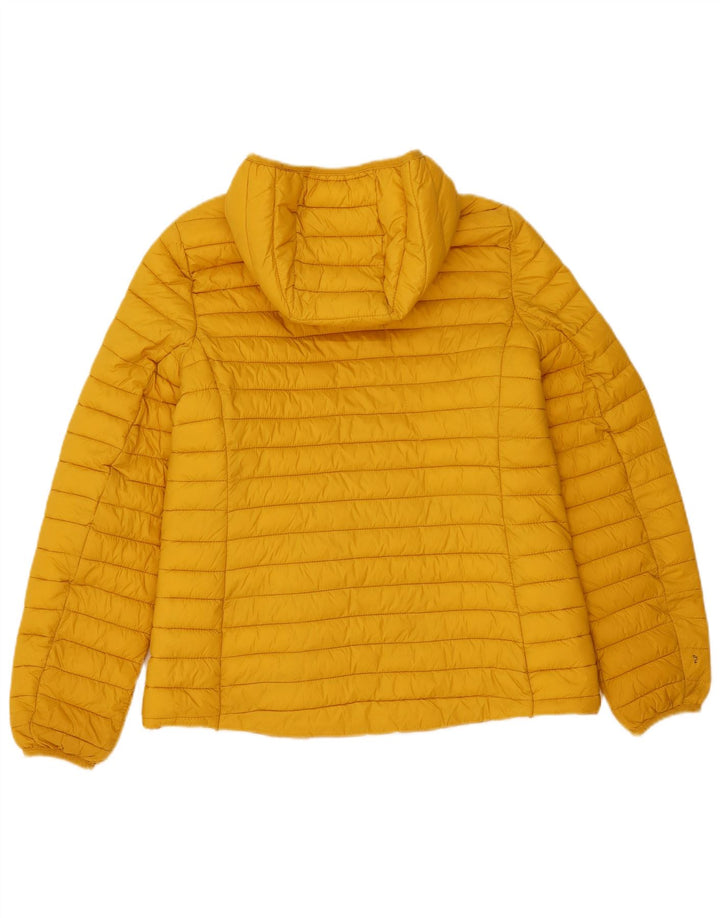 Chaqueta acolchada con capucha para mujer Joules UK 44 Poliamida amarilla mediana