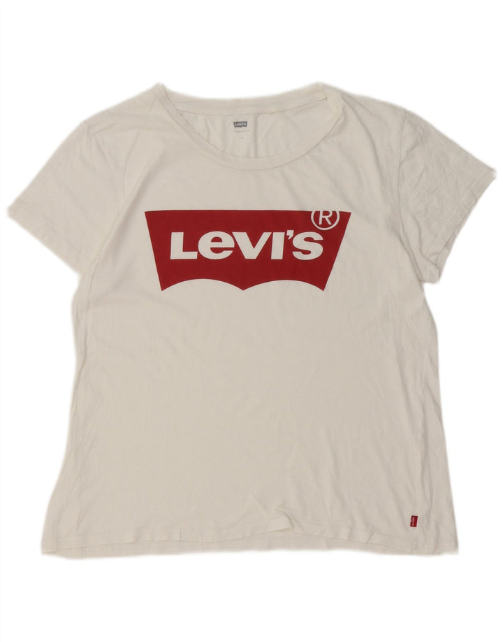 Levi's Camiseta gráfica para mujer Top UK 46 Large White