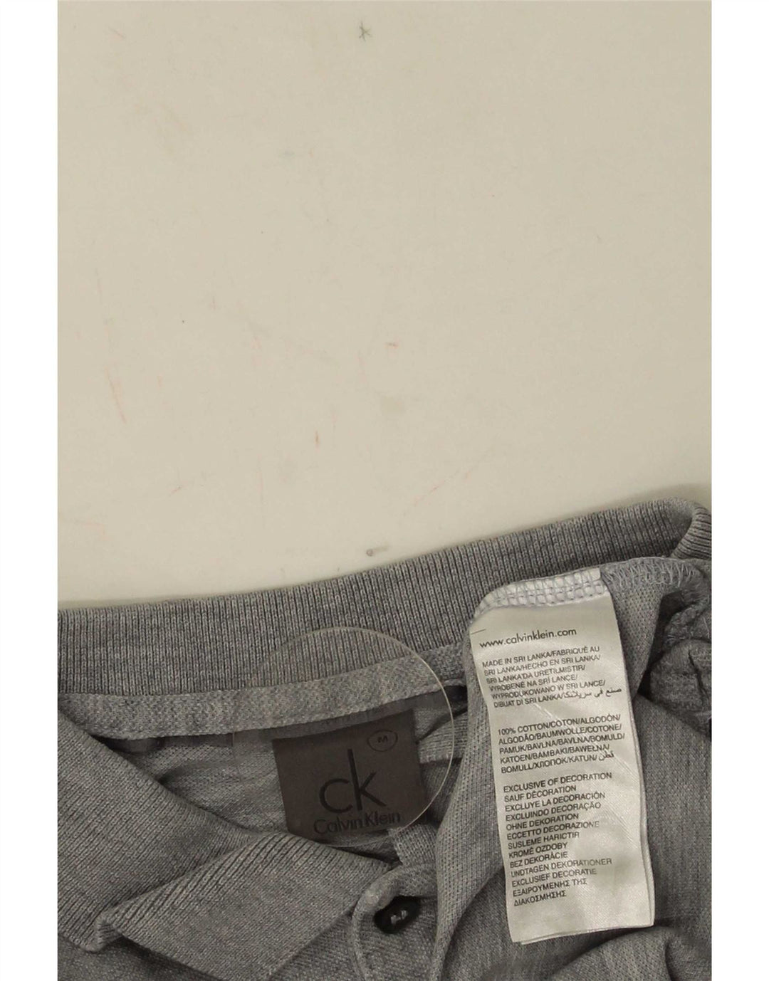 Polo Calvin Klein para hombre de algodón gris medio