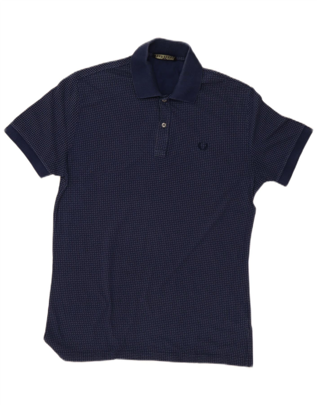 FRED PERRY Polo para hombre XL Algodón manchado azul marino