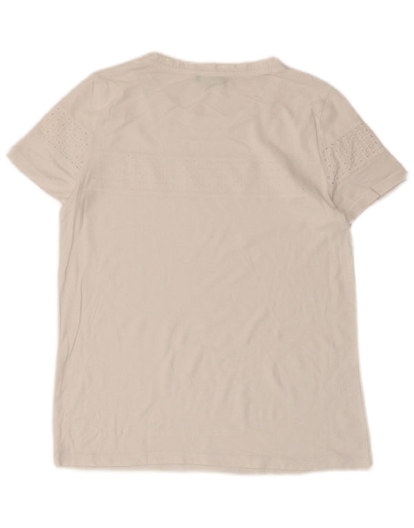 Benetton Camiseta Mujer UK 40 Small Blanco