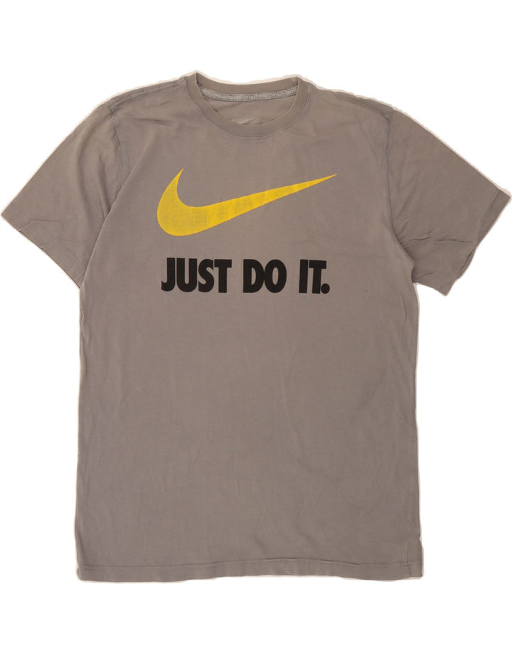 NIKE Mens Regular Fit Graphic T-Shirt Top Large Grey Cotton Vintage Nike and Second-Hand Nike from Messina Hembry 