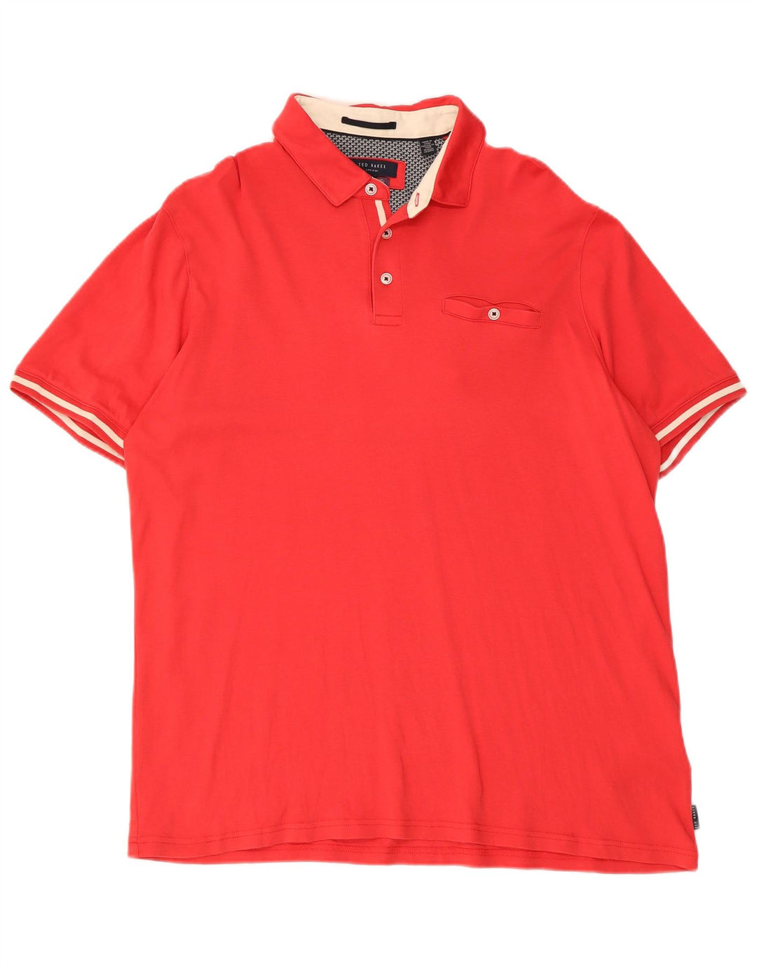 Polo Ted Baker para hombre talla 5 XL algodón rojo