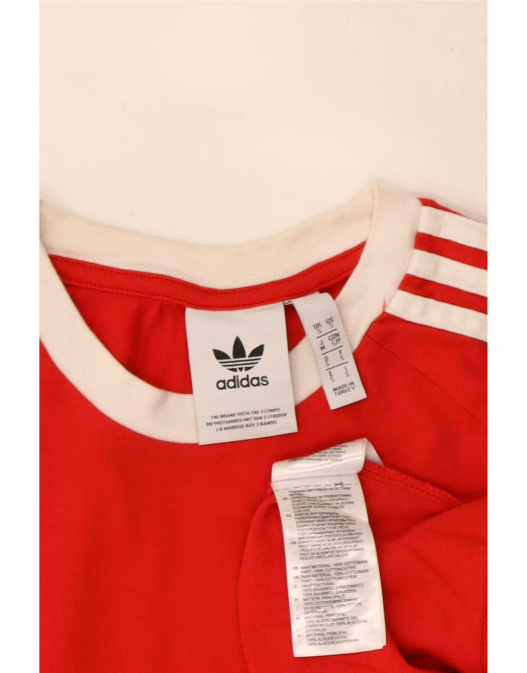 Adidas Hombre Camiseta Top Small Rojo Algodón