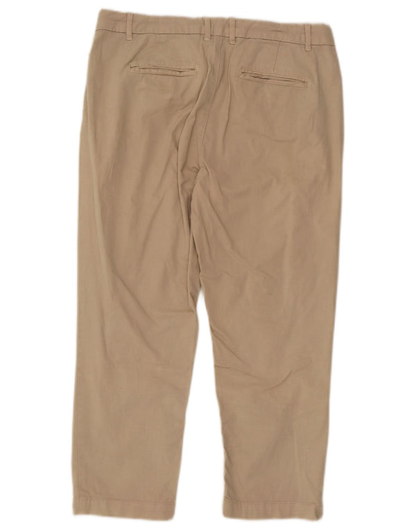 Pantalones Capri para Mujer Fat Face UK 10 Small W28 L22 Algodón Beige