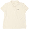 Polo Lacoste de corte regular para mujer talla 38 algodón blanco mediano