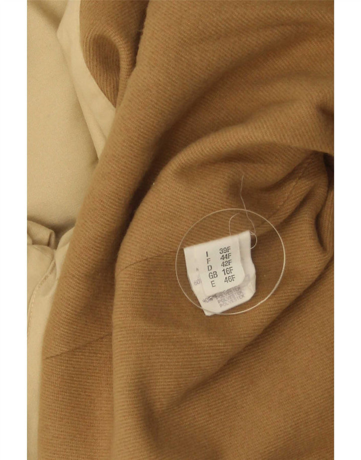 ELENA MIRO Abrigo extragrande para mujer Reino Unido 16 Algodón beige grande