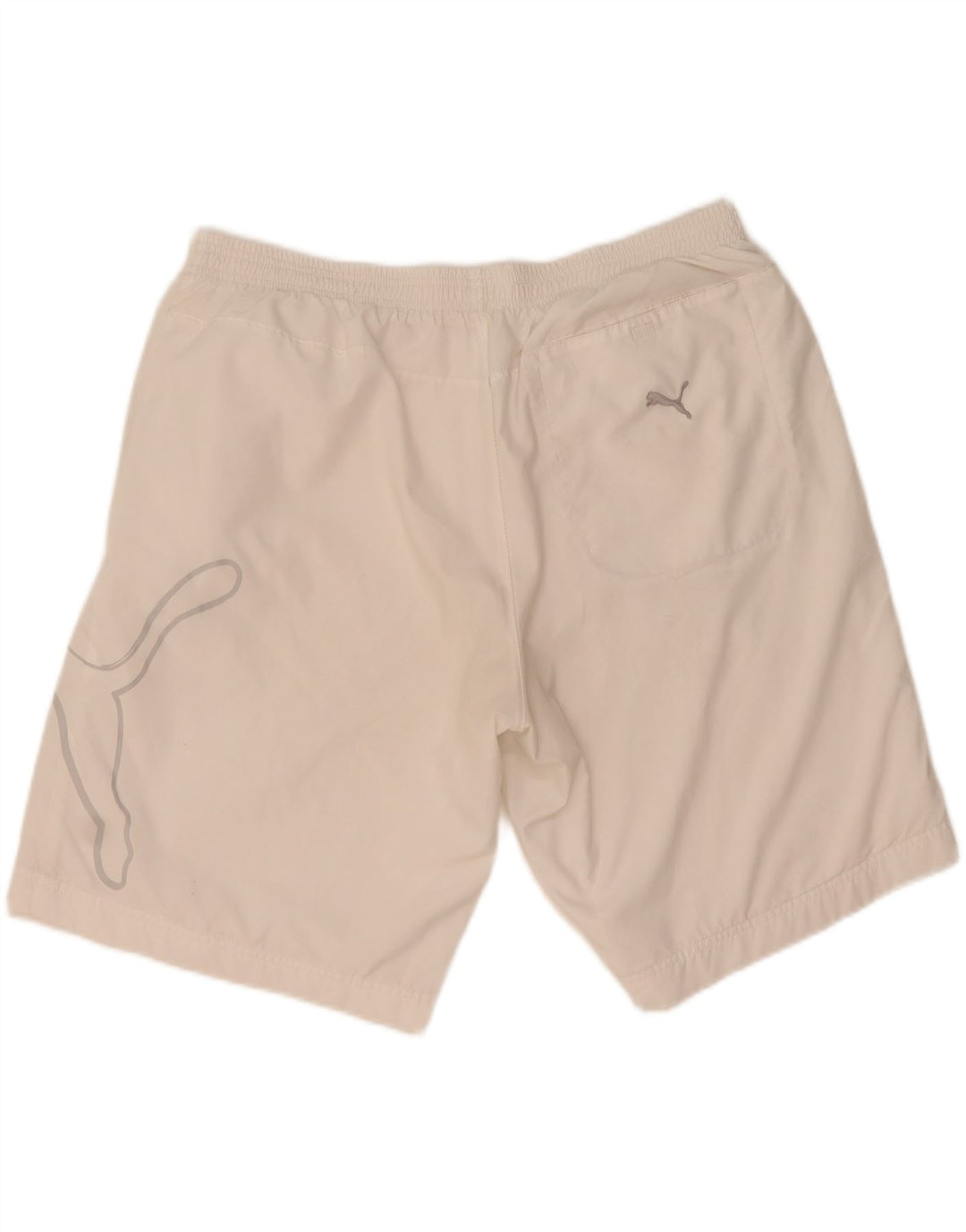 Puma Pantalones cortos deportivos gráficos para hombre XL Poliéster blanco