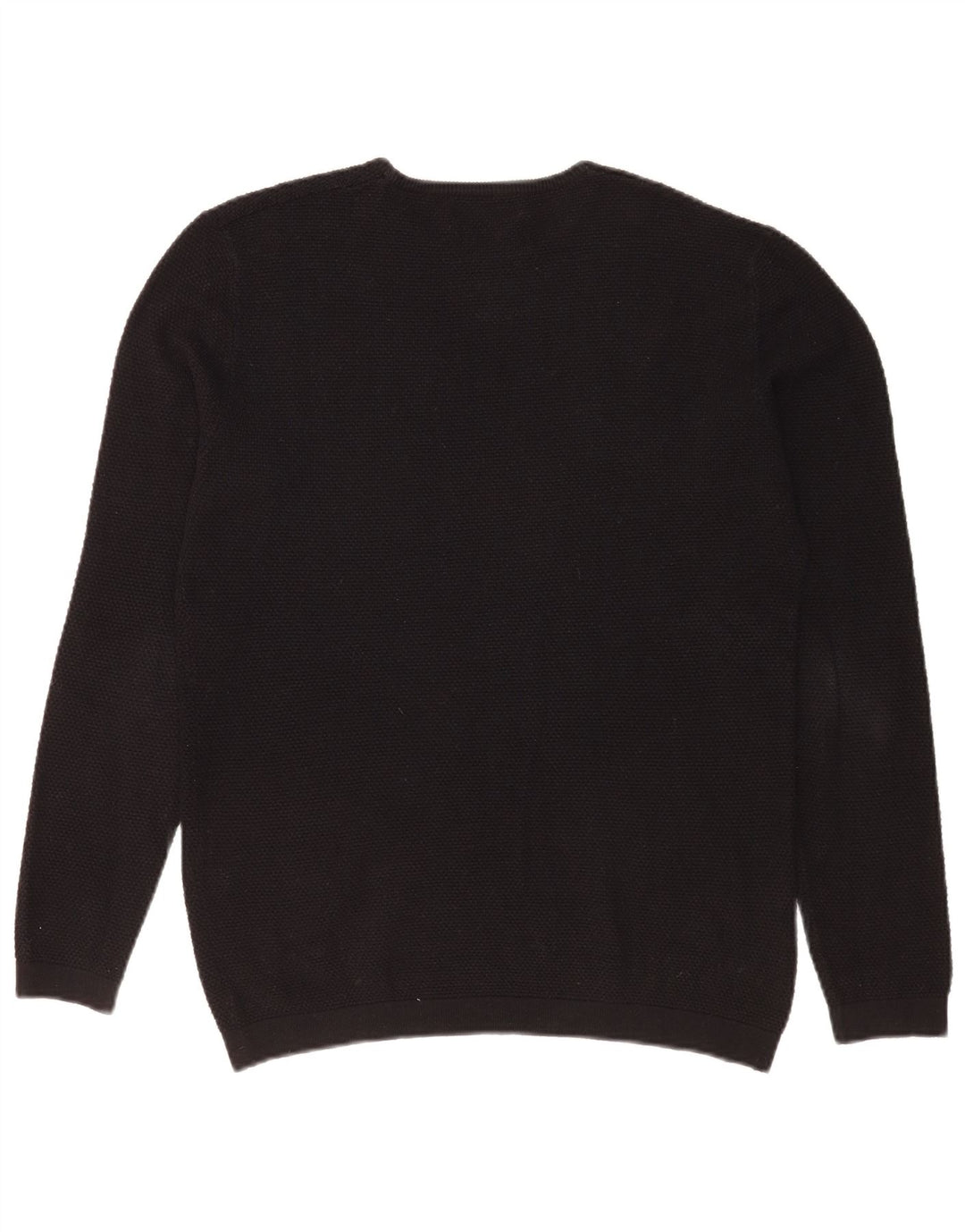 Zara Hombre Jersey De Cuello Redondo Jersey Grande Acrílico Negro