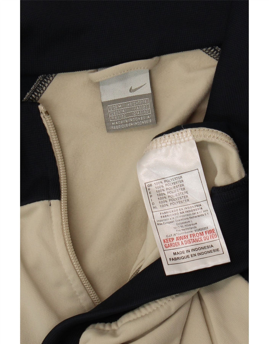 NIKE Hombre Chándal Top Jacket Medium Beige Colorblock Poliéster