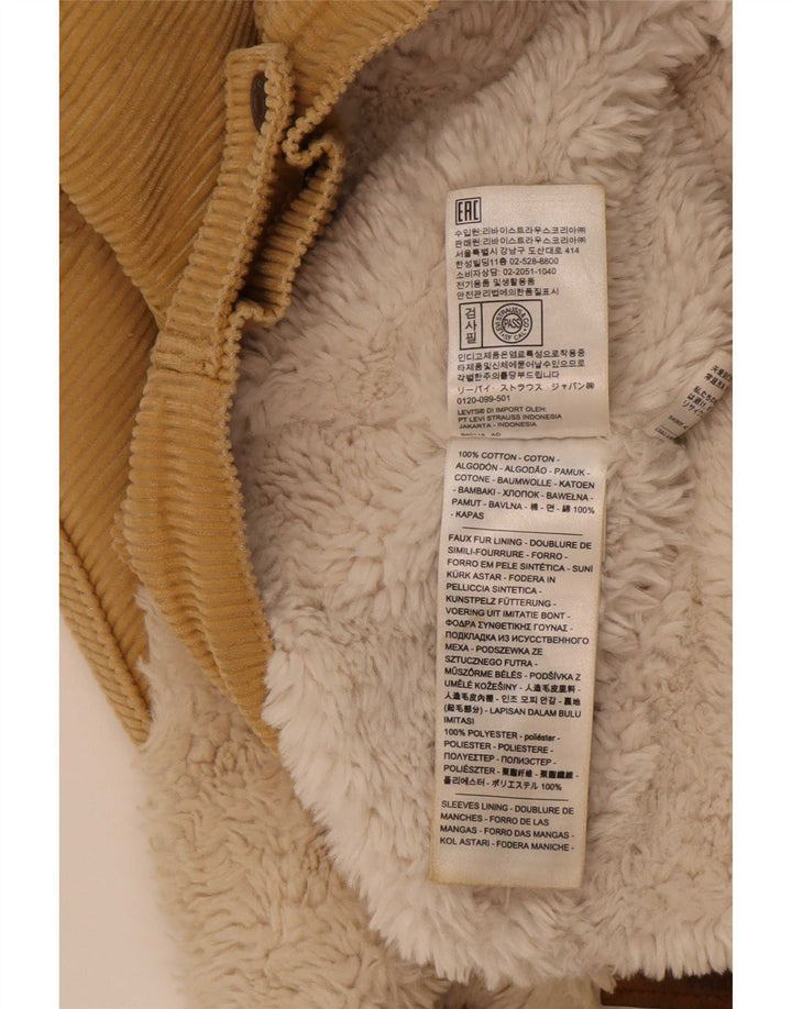 Levi's Chaqueta de pana Sherpa corta extragrande para mujer UK 10 Small Beige