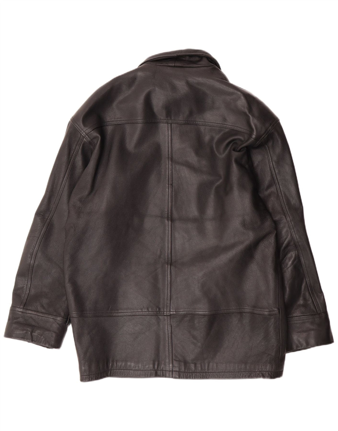 ROUTE 66 Chaqueta de cuero para hombre UK 40 Grande Cuero negro