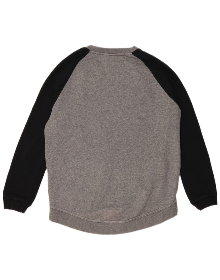 Nike Sudadera con gráfico y diseño tipo jersey de algodón color block en gris pequeño para hombre