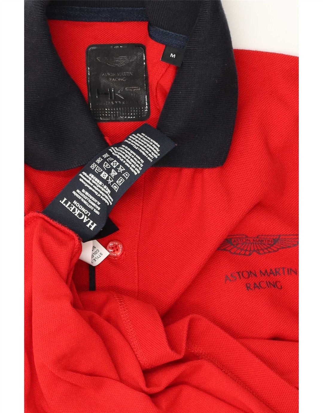 Hackett Polo De Rugby Gráfico Para Hombre De Algodón Rojo Medio