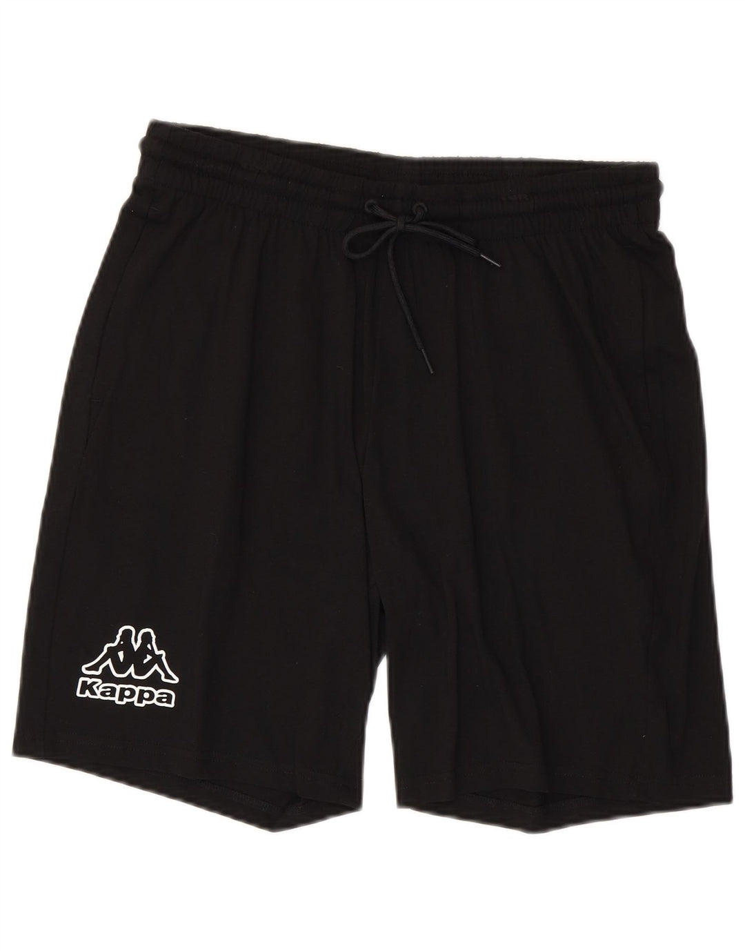 KAPPA Pantalones cortos deportivos gráficos para hombre de algodón negro grande