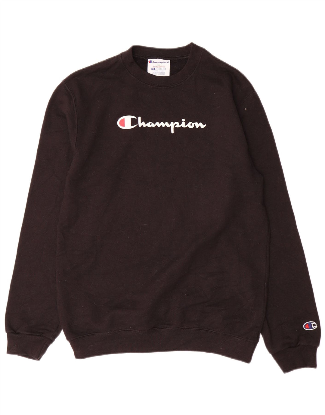 Champion Sudadera con gráfico para niño, Jersey, 11-12 años, Grande, Negro, Deportivo