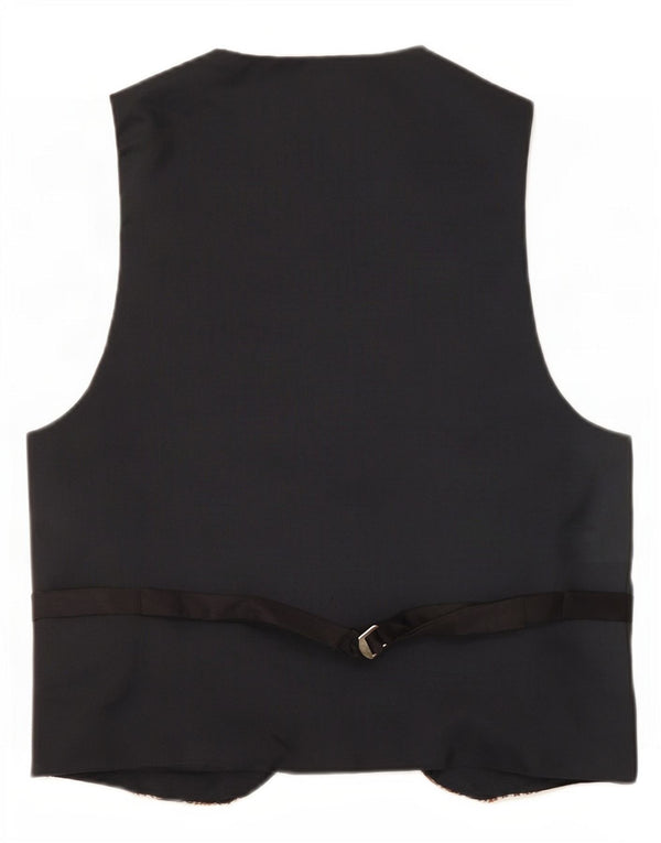 Chaleco vintage para hombre poliéster geométrico marrón medio