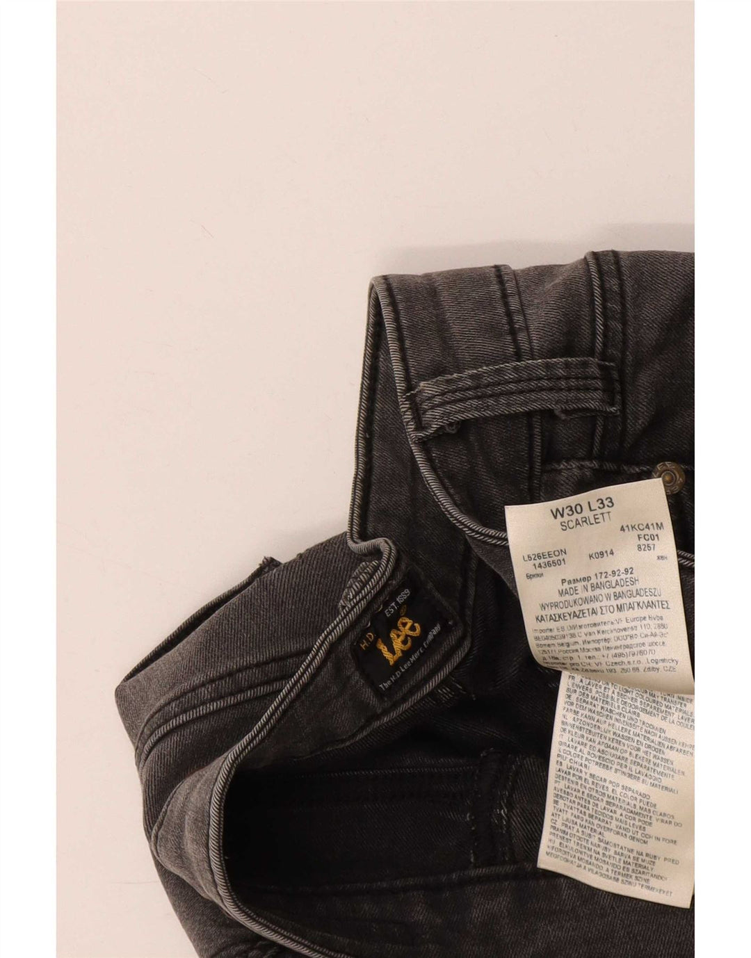 Vaqueros pitillo para mujer Lee W30 L33 Algodón gris