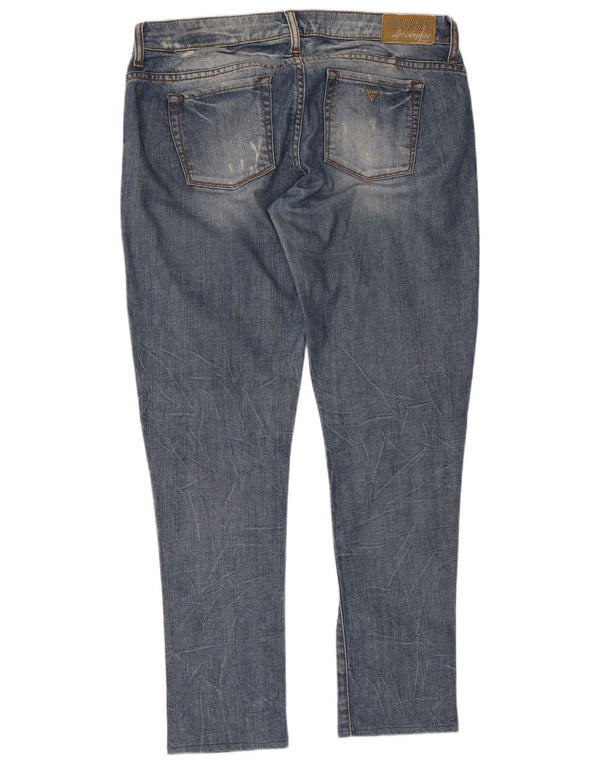 Guess Vaqueros Slim Desgastados Mujer W31 L29 Algodón Azul