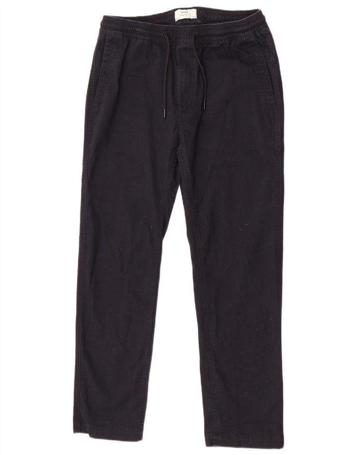 Marks & Spencer Pantalón chino recto para mujer Medium W34 L29 Azul marino