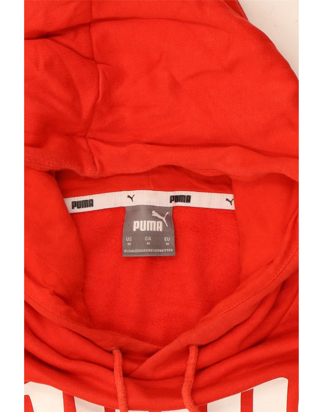 PUMA Jersey con capucha gráfica para hombre Algodón rojo mediano