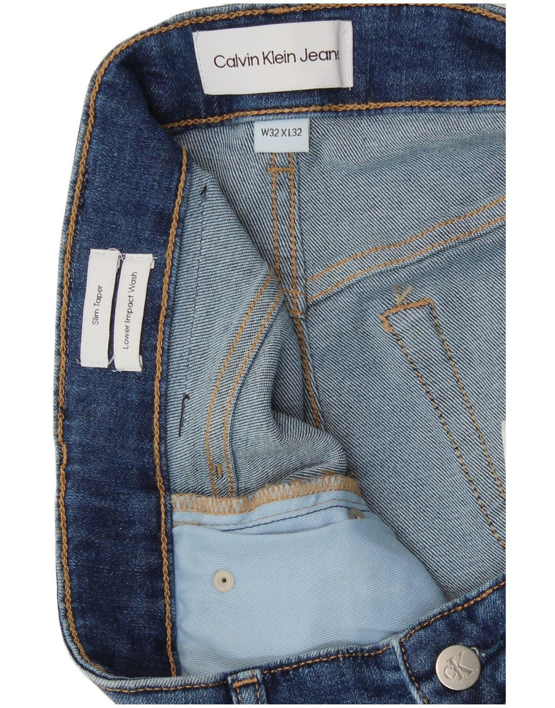 Calvin Klein Jeans Slim Tapered para Hombre W32 L32 Algodón Azul