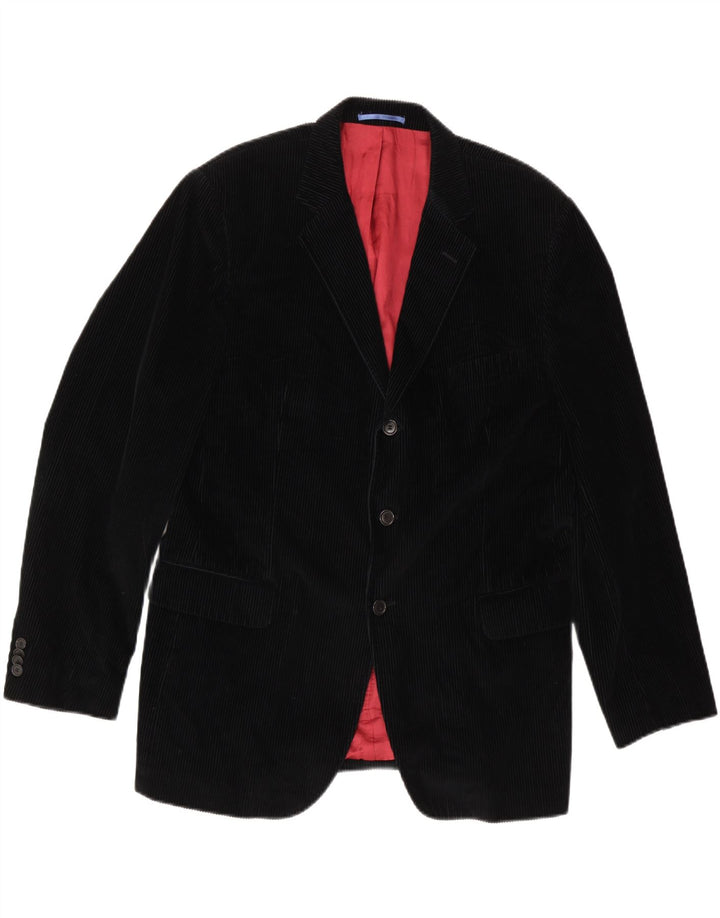 GANT Chaqueta tipo blazer de pana con 3 botones para hombre EU 54 2XL Algodón negro