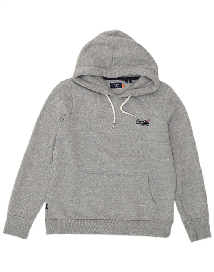 Superdry Jersey con capucha para mujer Reino Unido 44 Poliéster moteado gris grande