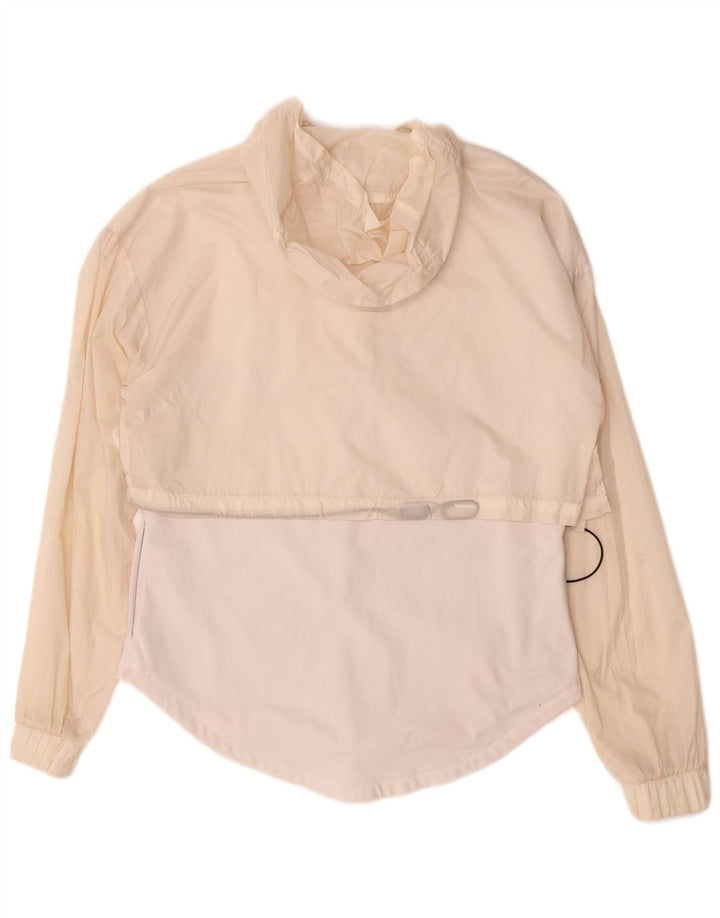 Puma Chaqueta impermeable extragrande con capucha para mujer UK 6 XS Off White Nylon