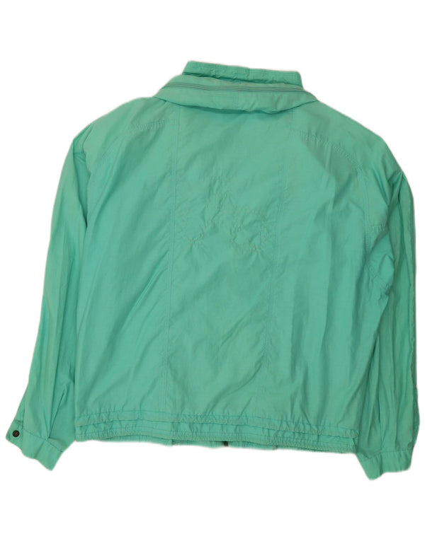 Vintage hombres con capucha chaqueta bomber Reino Unido 42 XL algodón verde