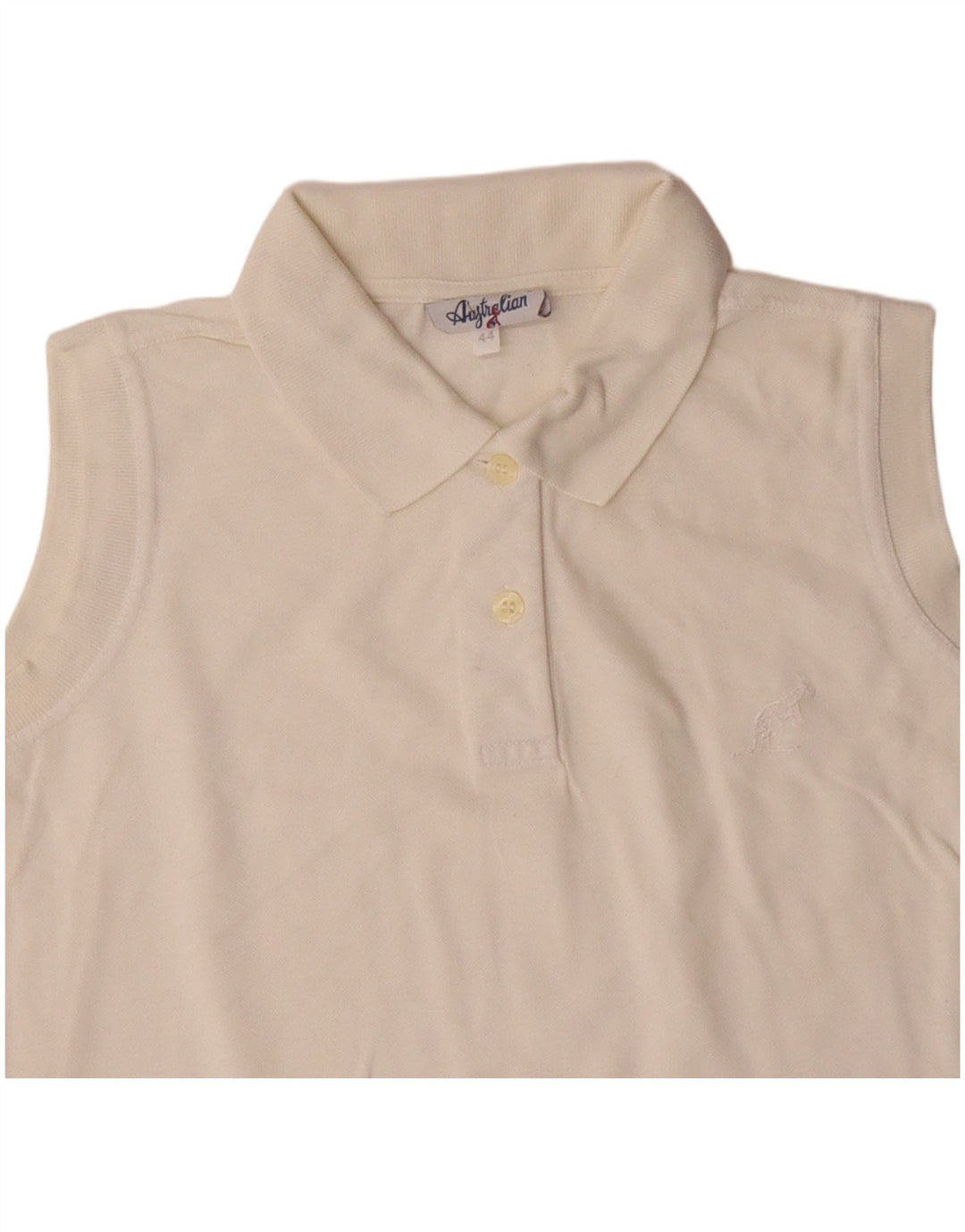 AUSTRALIAN L'ALPINA Polo sin mangas para mujer IT 44 Medium Off White