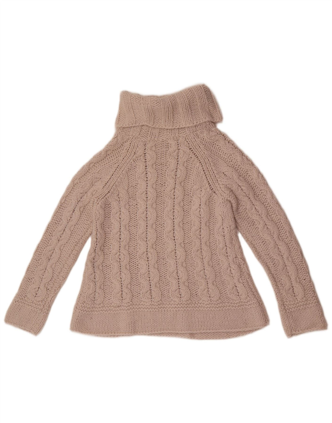Marks & Spencer Suéter con cuello vuelto para mujer UK 10 Small Beige Acrílico