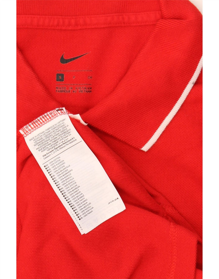 NIKE Mens Graphic Polo Shirt Small Red Cotton Vintage Nike and Second-Hand Nike from Messina Hembry 