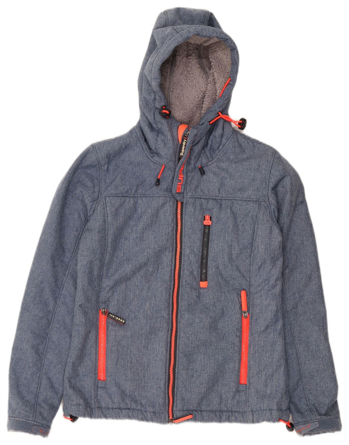 Superdry Chaqueta Cortavientos Gráfica para Mujer UK 44 Azul Medio
